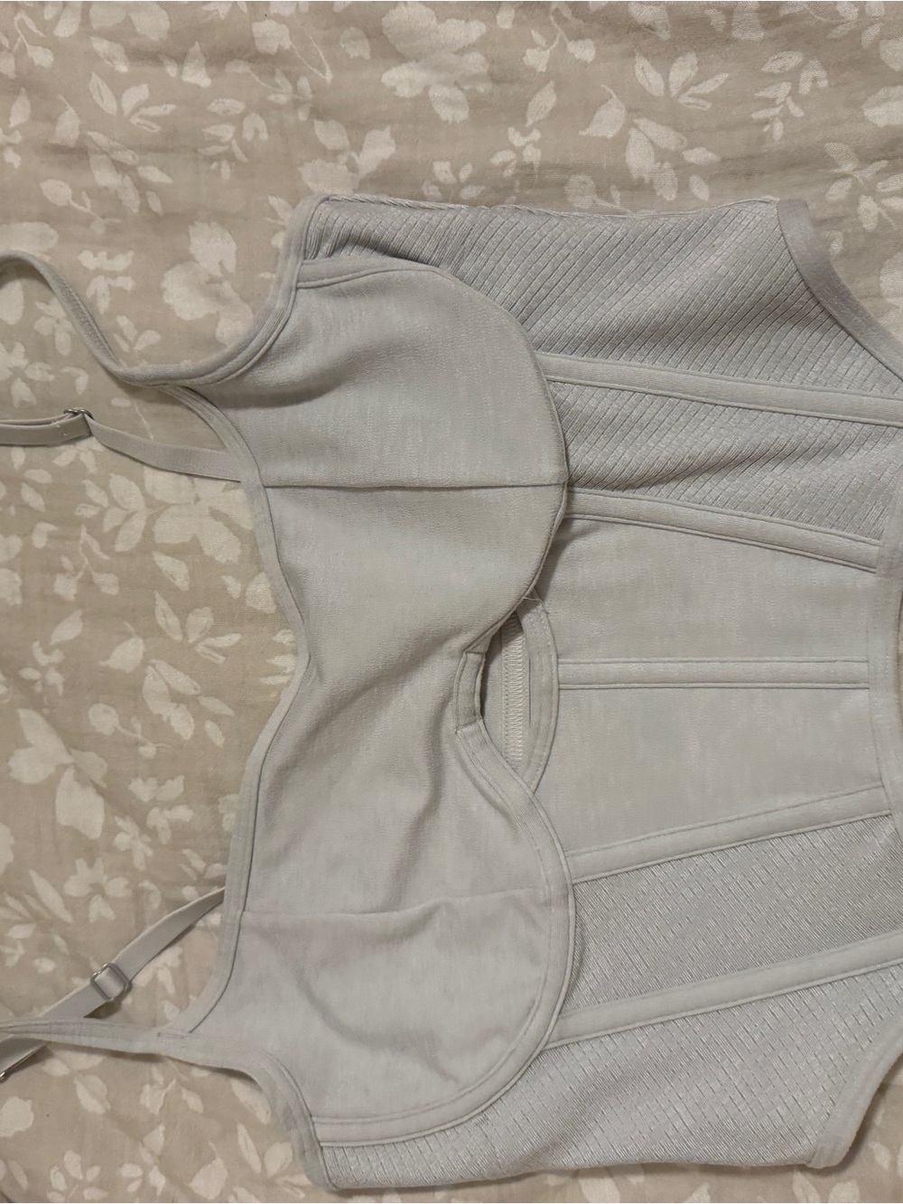 Light Gray Structured Bralette with Adjustable Straps